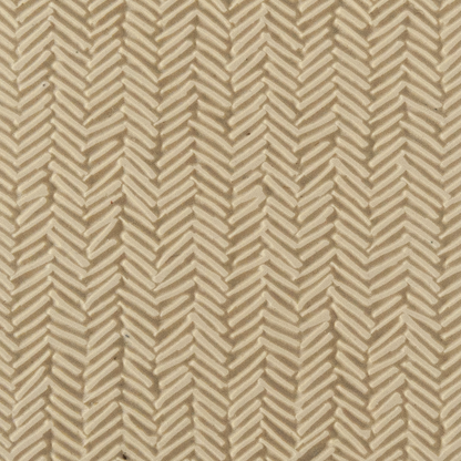 Texture Tile - Smudged Herringbone. Beige Texture Tiles are flexible, washable and can be used with any soft clay. Spritz with CoolSlip or dust on Dry Powder Release for stick-free impressions when using metal clay and polymer clay.