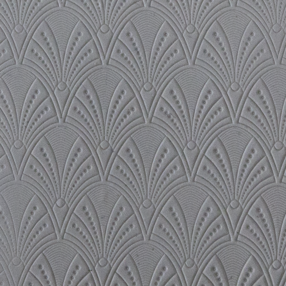Texture Tile - Art Deco Arches sample rolled into clay