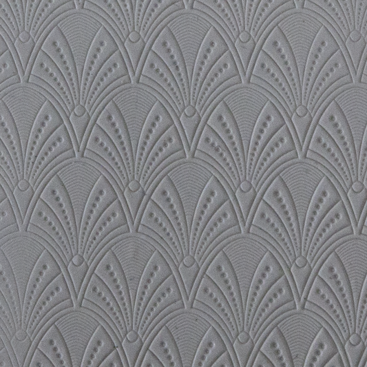 Texture Tile - Art Deco Arches sample rolled into clay