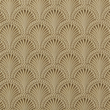 Texture Tile - Art Deco Shells. Beige Texture Tiles are flexible, washable and can be used with any soft clay. Spritz with CoolSlip or dust on Dry Powder Release for stick-free impressions when using metal clay and polymer clay.