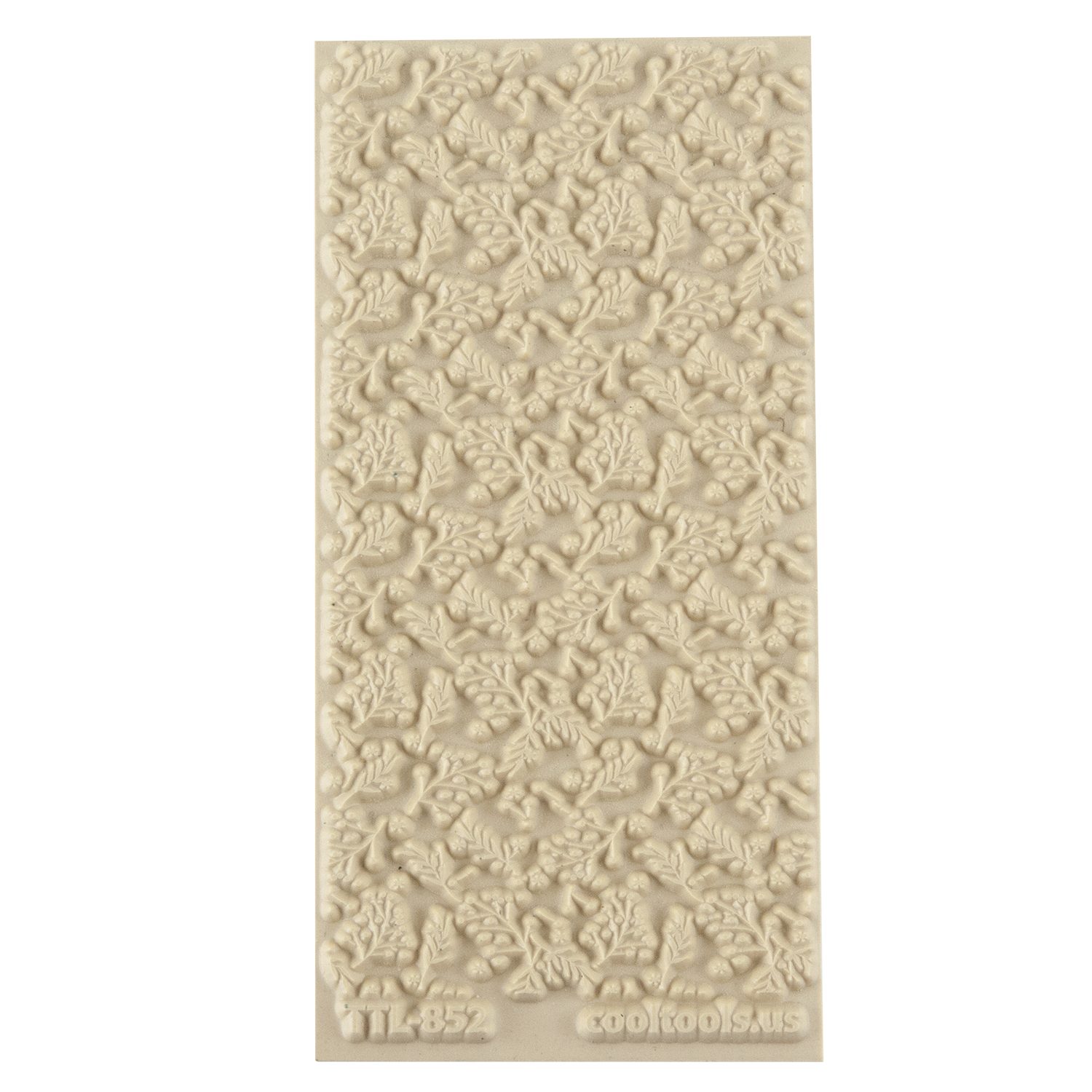 Texture Tile - Berry Branches. Beige Texture Tiles are flexible, washable and can be used with any soft clay. Spritz with CoolSlip or dust on Dry Powder Release for stick-free impressions when using metal clay and polymer clay.