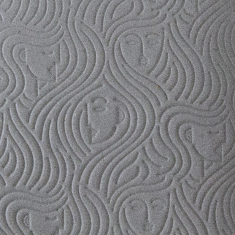 Texture Tile - In the Wind sample rolled into clay