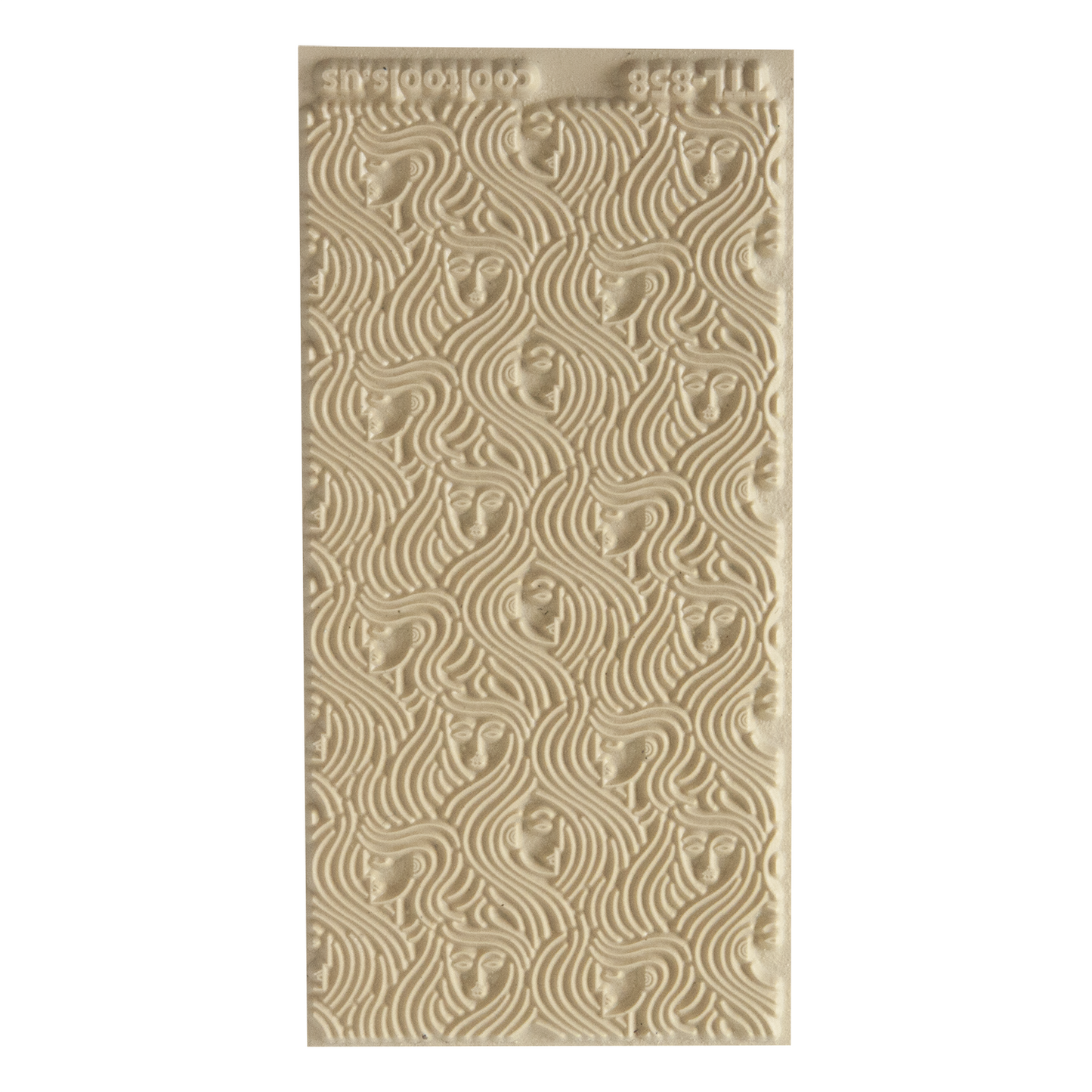 Texture Tile - In the Wind. Beige Texture Tiles are flexible, washable and can be used with any soft clay. Spritz with CoolSlip or dust on Dry Powder Release for stick-free impressions when using metal clay and polymer clay.