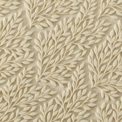 Texture Tile - Swaying Branches. Beige Texture Tiles are flexible, washable and can be used with any soft clay. Spritz with CoolSlip or dust on Dry Powder Release for stick-free impressions when using metal clay and polymer clay.