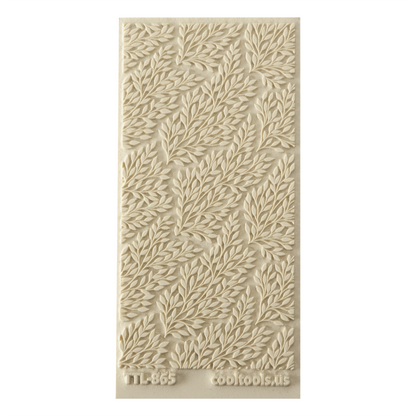 Texture Tile - Swaying Branches. Beige Texture Tiles are flexible, washable and can be used with any soft clay. Spritz with CoolSlip or dust on Dry Powder Release for stick-free impressions when using metal clay and polymer clay.