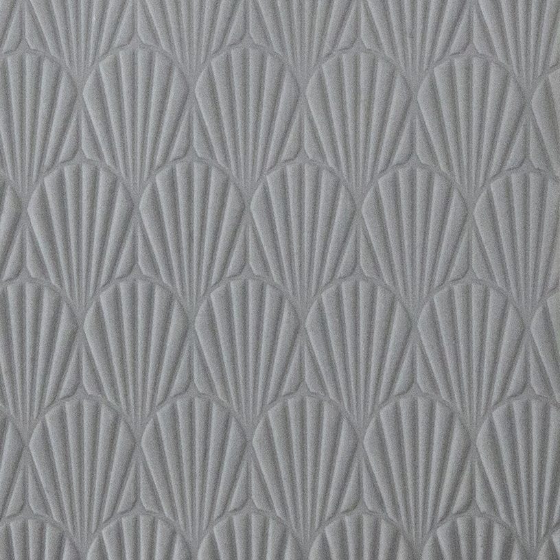 Texture Tile - Deco Shells sample rolled into clay