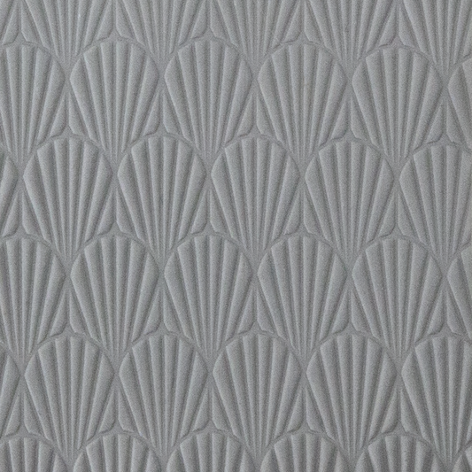 Texture Tile - Deco Shells sample rolled into clay