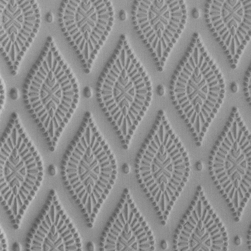 Texture Tile - Boho Glows sample rolled into clay