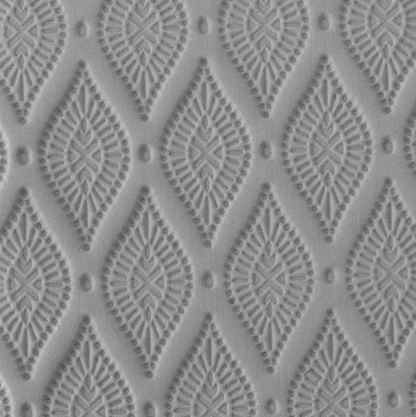 Texture Tile - Boho Glows sample rolled into clay