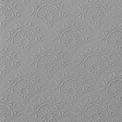 Texture Tile - Medallion Motif sample rolled into clay