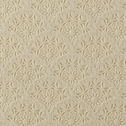 Texture Tile - Medallion Motif. Beige Texture Tiles are flexible, washable and can be used with any soft clay. Spritz with CoolSlip or dust on Dry Powder Release for stick-free impressions when using metal clay and polymer clay.