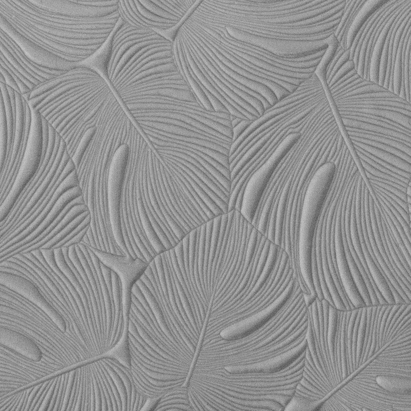 Texture Tile - Monstera sample rolled into clay