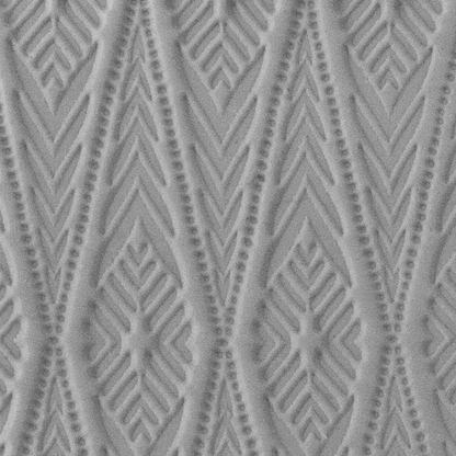 Texture Tile - Bohemian Rug sample rolled into clay
