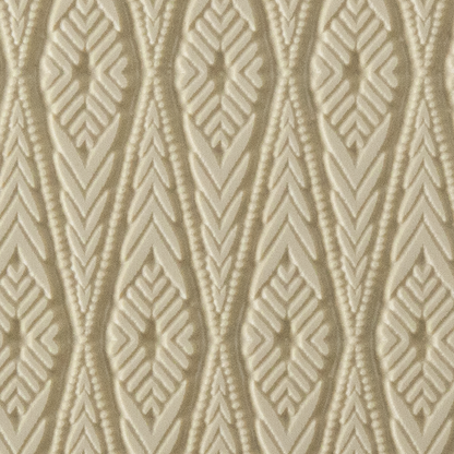Texture Tile - Bohemian Rug. Beige Texture Tiles are flexible, washable and can be used with any soft clay. Spritz with CoolSlip or dust on Dry Powder Release for stick-free impressions when using metal clay and polymer clay.