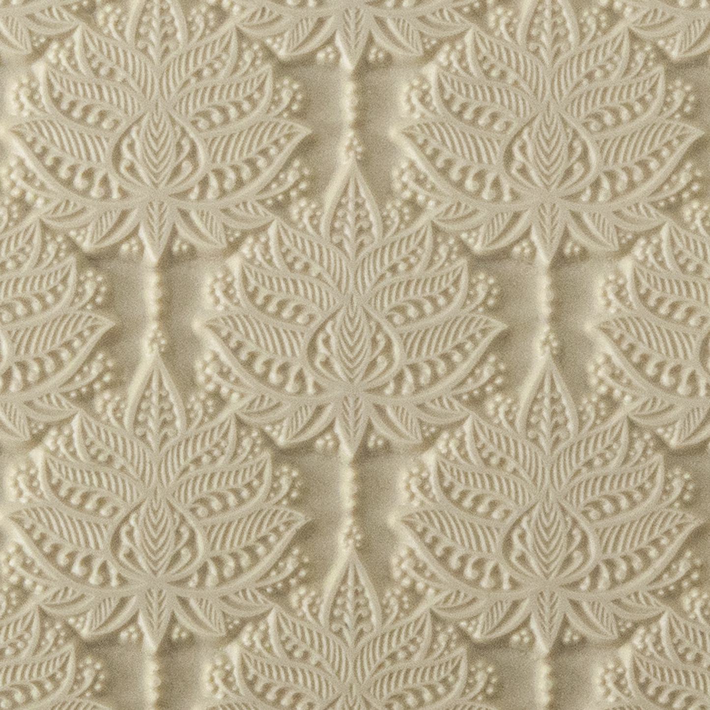 Texture Tile - Henna Blooms. Beige Texture Tiles are flexible, washable and can be used with any soft clay. Spritz with CoolSlip or dust on Dry Powder Release for stick-free impressions when using metal clay and polymer clay.