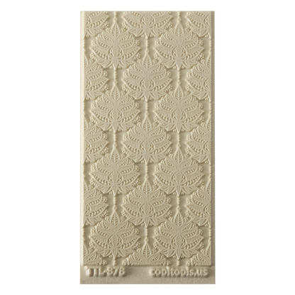 Texture Tile - Henna Blooms. Beige Texture Tiles are flexible, washable and can be used with any soft clay. Spritz with CoolSlip or dust on Dry Powder Release for stick-free impressions when using metal clay and polymer clay.