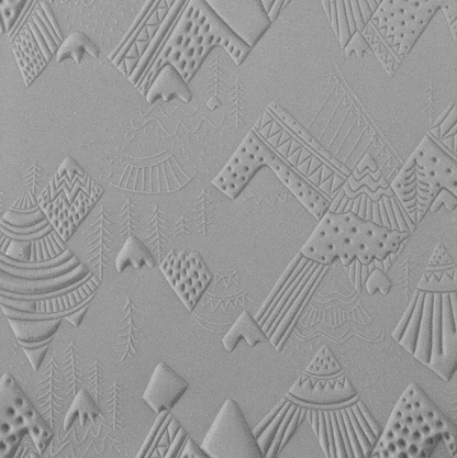Texture Tile - In the Mountains sample rolled into clay