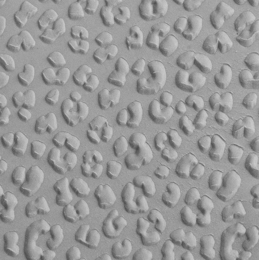 Texture Tile - Leopard Print Embossed sample rolled into clay