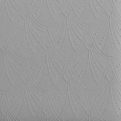 Texture Tile - Art Deco Arches Embossed sample rolled into clay