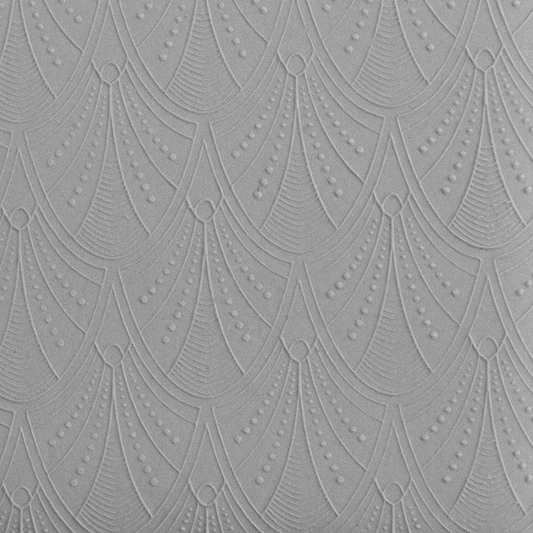 Texture Tile - Art Deco Arches Embossed sample rolled into clay