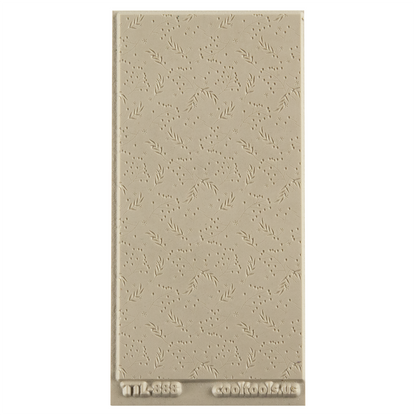 Texture Tile - Berry Branches Embossed. Beige Texture Tiles are flexible, washable and can be used with any soft clay. Spritz with CoolSlip or dust on Dry Powder Release for stick-free impressions when using metal clay and polymer clay.