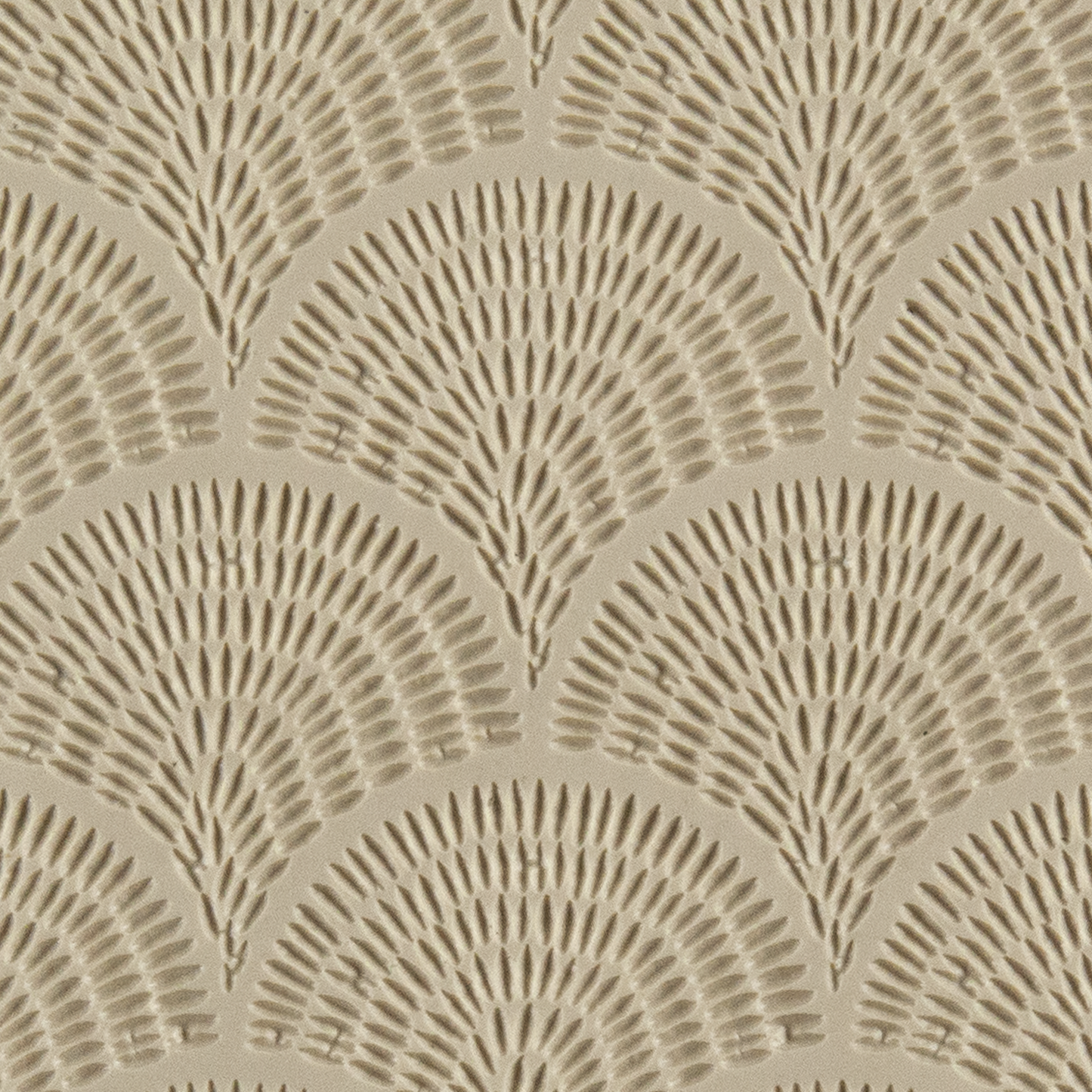 Texture Tile - Abstract Sunrise Embossed. Beige Texture Tiles are flexible, washable and can be used with any soft clay. Spritz with CoolSlip or dust on Dry Powder Release for stick-free impressions when using metal clay and polymer clay.