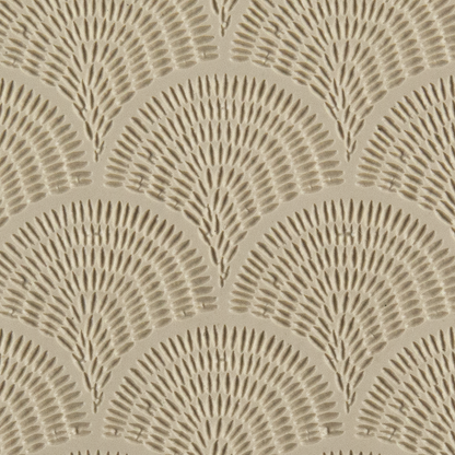 Texture Tile - Abstract Sunrise Embossed. Beige Texture Tiles are flexible, washable and can be used with any soft clay. Spritz with CoolSlip or dust on Dry Powder Release for stick-free impressions when using metal clay and polymer clay.