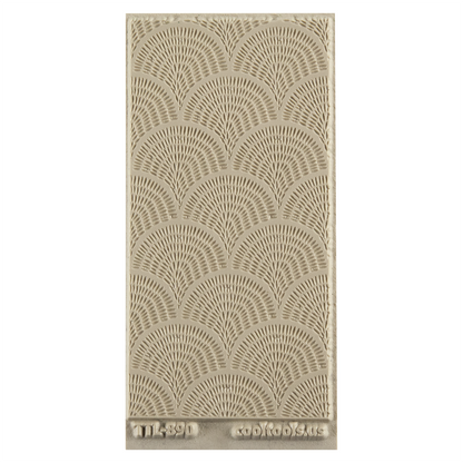 Texture Tile - Abstract Sunrise Embossed. Beige Texture Tiles are flexible, washable and can be used with any soft clay. Spritz with CoolSlip or dust on Dry Powder Release for stick-free impressions when using metal clay and polymer clay.