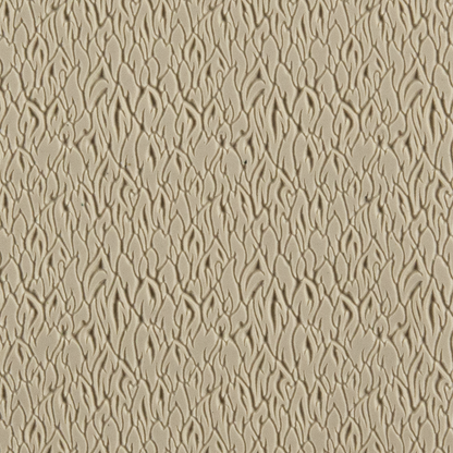 Texture Tile - Flames Embossed. Beige Texture Tiles are flexible, washable and can be used with any soft clay. Spritz with CoolSlip or dust on Dry Powder Release for stick-free impressions when using metal clay and polymer clay.