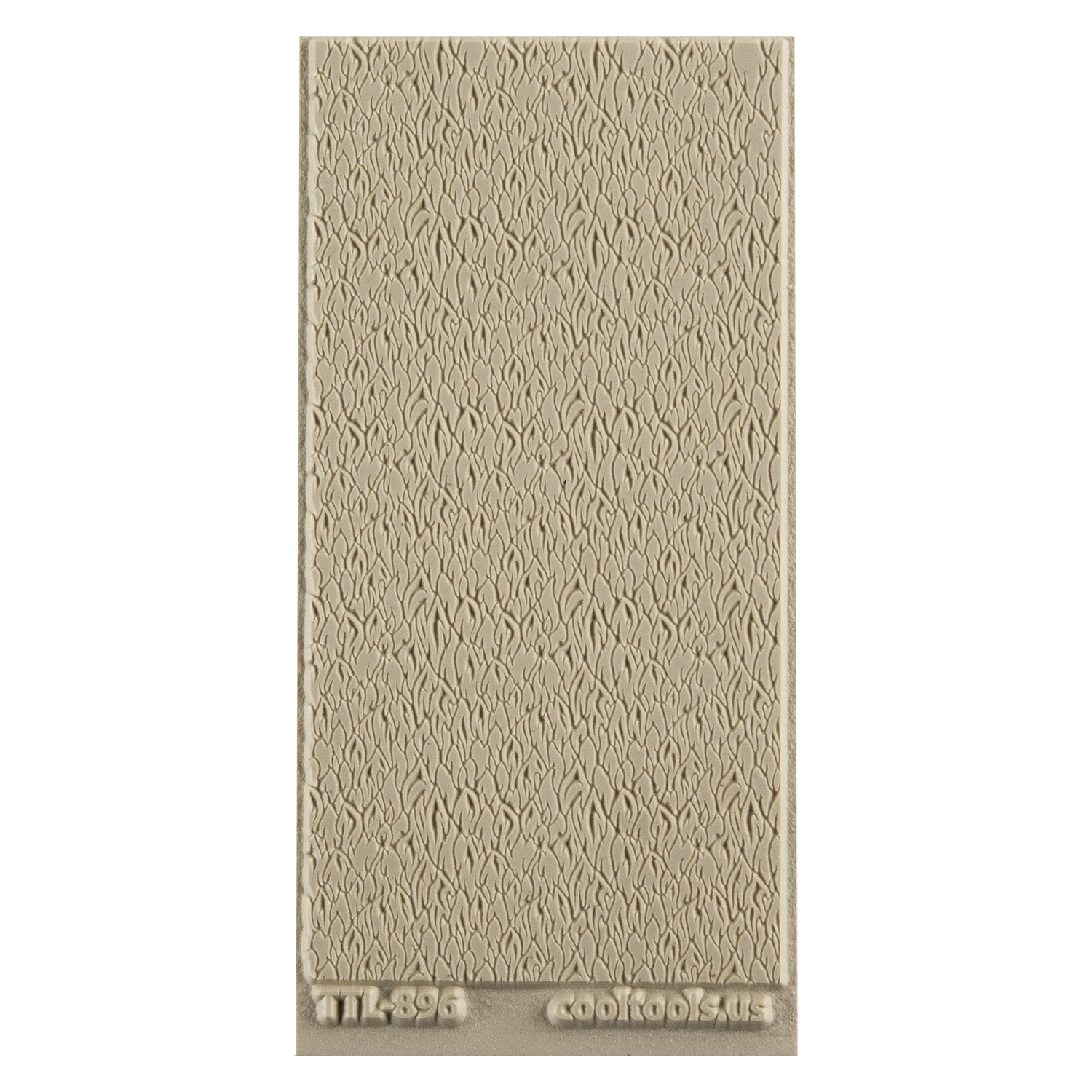 Texture Tile - Flames Embossed. Beige Texture Tiles are flexible, washable and can be used with any soft clay. Spritz with CoolSlip or dust on Dry Powder Release for stick-free impressions when using metal clay and polymer clay.