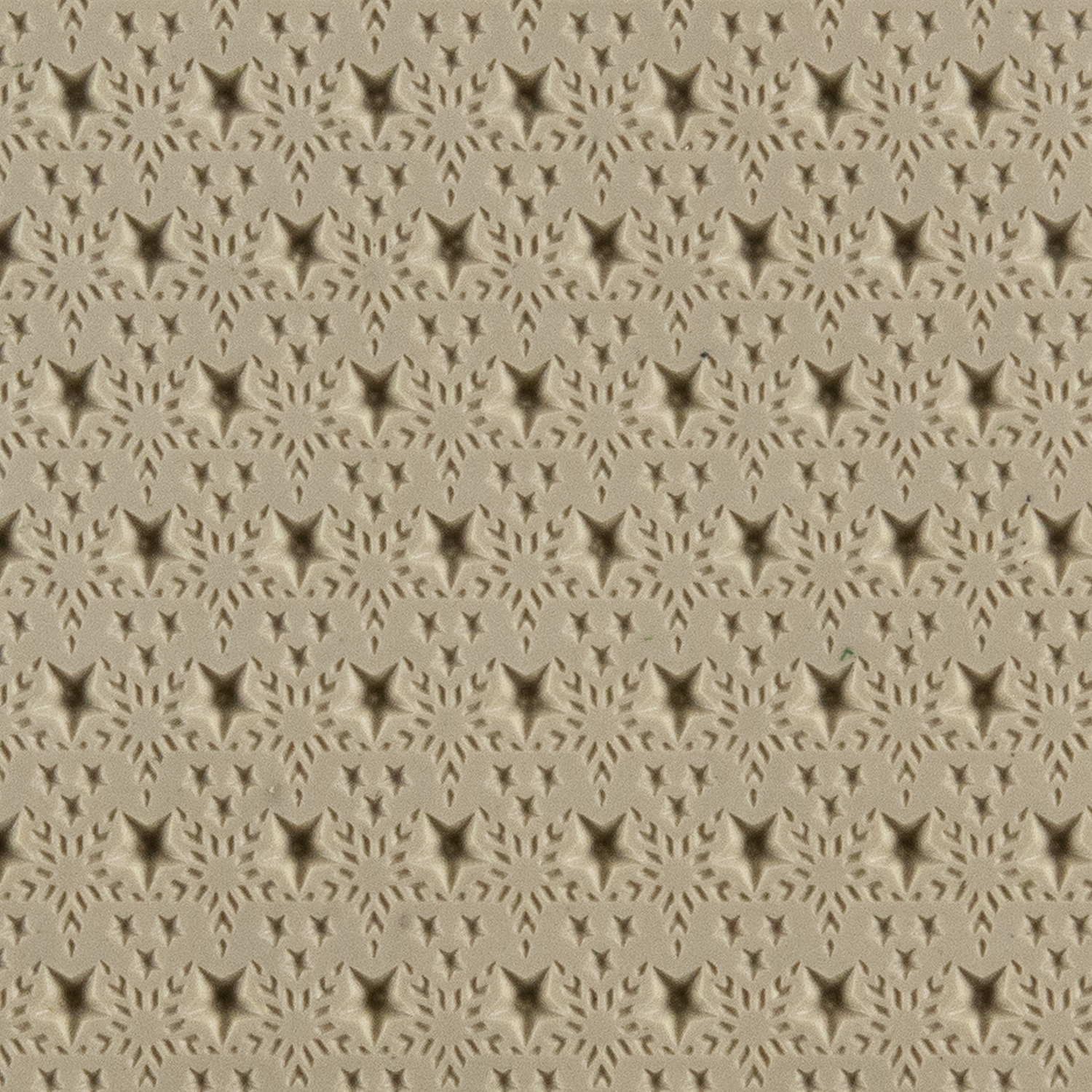 Texture Tile - Stars & Stripes Embossed. Beige Texture Tiles are flexible, washable and can be used with any soft clay. Spritz with CoolSlip or dust on Dry Powder Release for stick-free impressions when using metal clay and polymer clay.