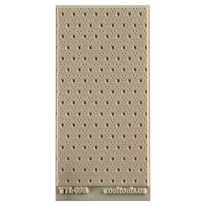 Texture Tile - Stars & Stripes Embossed. Beige Texture Tiles are flexible, washable and can be used with any soft clay. Spritz with CoolSlip or dust on Dry Powder Release for stick-free impressions when using metal clay and polymer clay.