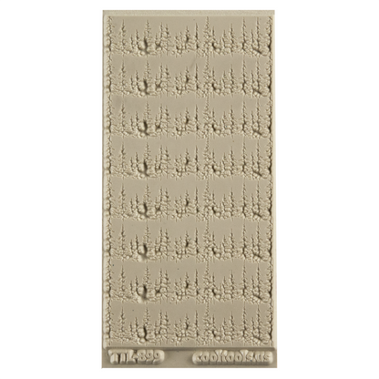 Texture Tile - Wisconsin Pines Embossed. Beige Texture Tiles are flexible, washable and can be used with any soft clay. Spritz with CoolSlip or dust on Dry Powder Release for stick-free impressions when using metal clay and polymer clay.