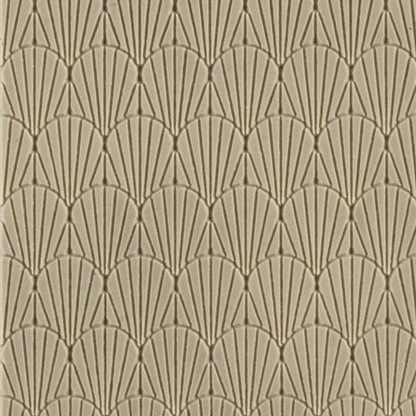 Texture Tile - Deco Shells Embossed. Beige Texture Tiles are flexible, washable and can be used with any soft clay. Spritz with CoolSlip or dust on Dry Powder Release for stick-free impressions when using metal clay and polymer clay.