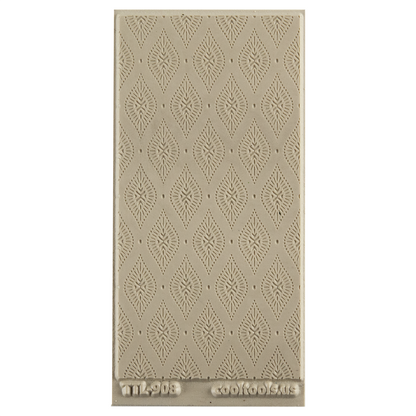 Texture Tile - Boho Glows Embossed. Beige Texture Tiles are flexible, washable and can be used with any soft clay. Spritz with CoolSlip or dust on Dry Powder Release for stick-free impressions when using metal clay and polymer clay.
