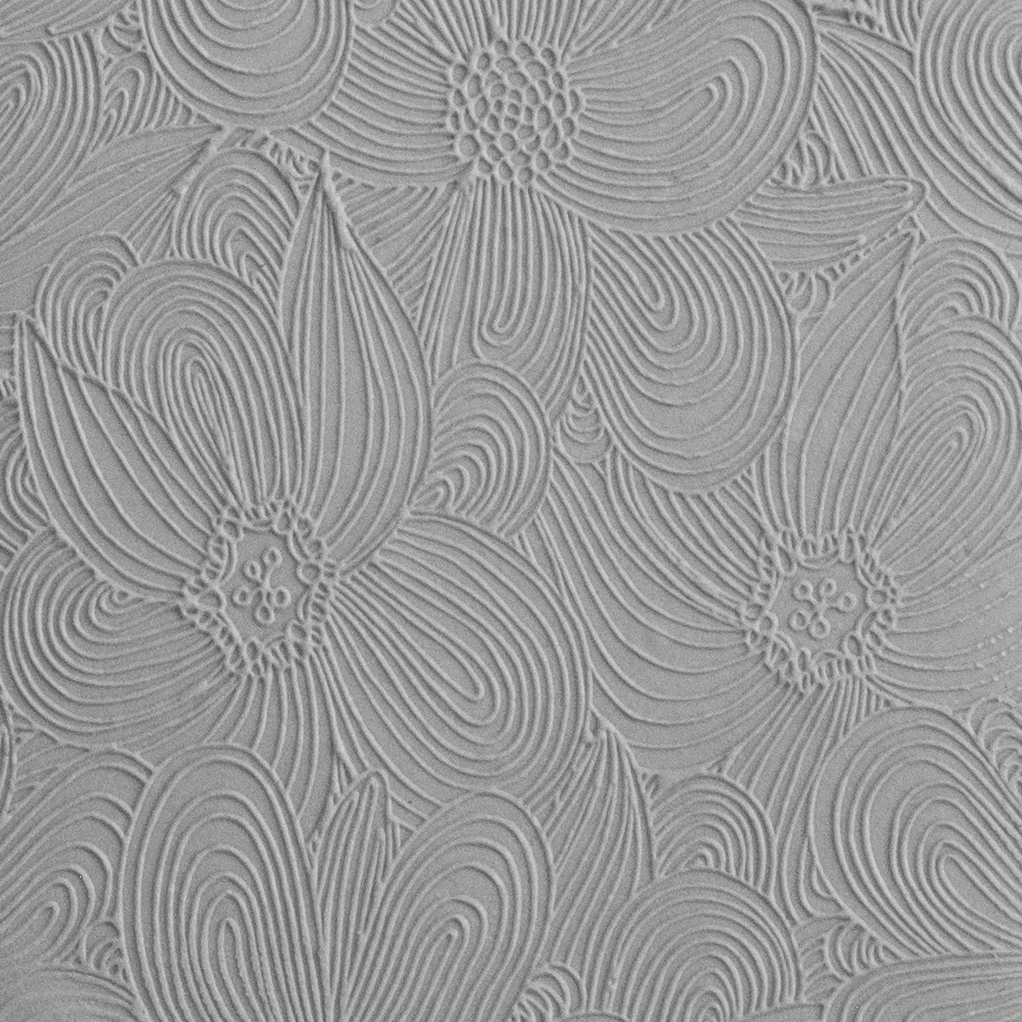 Texture Tile - Whimsy Lines Embossed sample rolled into clay