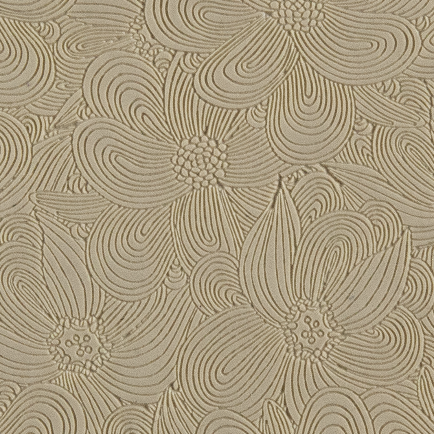 Texture Tile - Whimsy Lines Embossed. Beige Texture Tiles are flexible, washable and can be used with any soft clay. Spritz with CoolSlip or dust on Dry Powder Release for stick-free impressions when using metal clay and polymer clay.