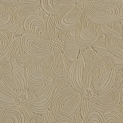 Texture Tile - Whimsy Lines Embossed. Beige Texture Tiles are flexible, washable and can be used with any soft clay. Spritz with CoolSlip or dust on Dry Powder Release for stick-free impressions when using metal clay and polymer clay.