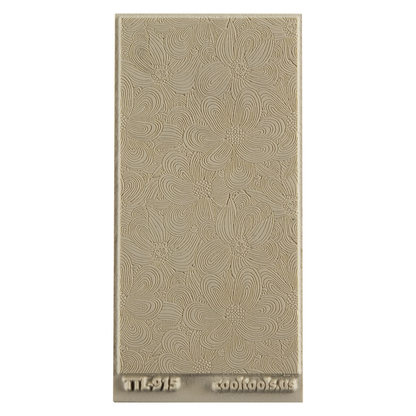 Texture Tile - Whimsy Lines Embossed. Beige Texture Tiles are flexible, washable and can be used with any soft clay. Spritz with CoolSlip or dust on Dry Powder Release for stick-free impressions when using metal clay and polymer clay.