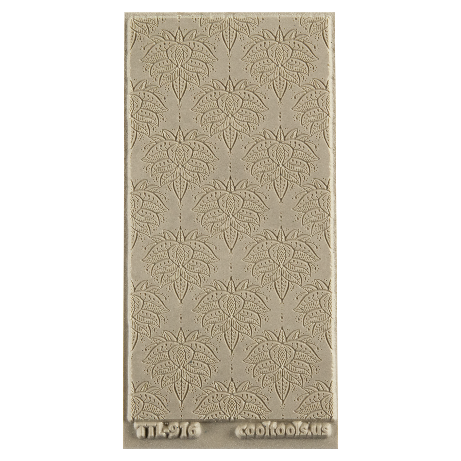 Texture Tile - Henna Blooms Embossed. Beige Texture Tiles are flexible, washable and can be used with any soft clay. Spritz with CoolSlip or dust on Dry Powder Release for stick-free impressions when using metal clay and polymer clay.