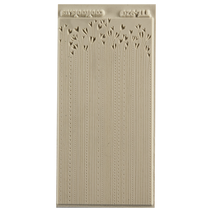 Texture Tile - Hearts in Bloom Embossed. Beige Texture Tiles are flexible, washable and can be used with any soft clay. Spritz with CoolSlip or dust on Dry Powder Release for stick-free impressions when using metal clay and polymer clay.