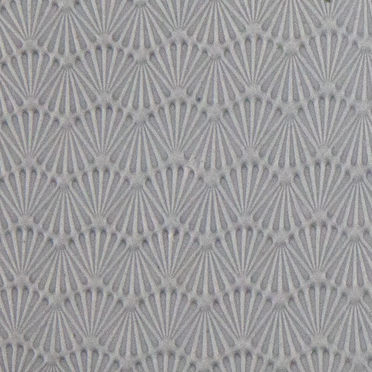 Texture Tile - Waved Scallops sample rolled into clay