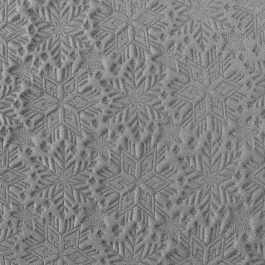 Texture Tile - Snowflakes sample rolled into clay