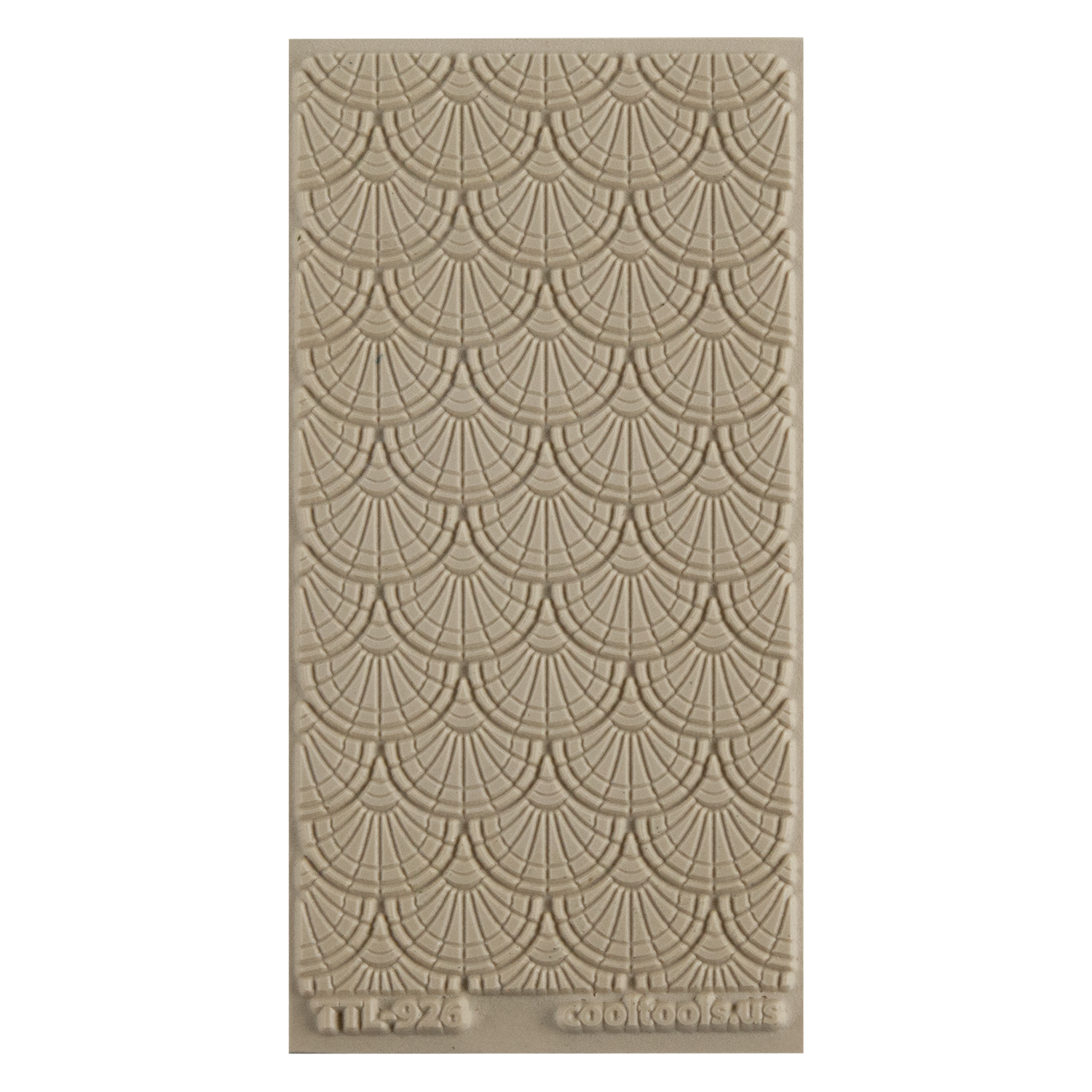Texture Tile - Stretched Mosaic Mantra. Beige Texture Tiles are flexible, washable and can be used with any soft clay. Spritz with CoolSlip or dust on Dry Powder Release for stick-free impressions when using metal clay and polymer clay.