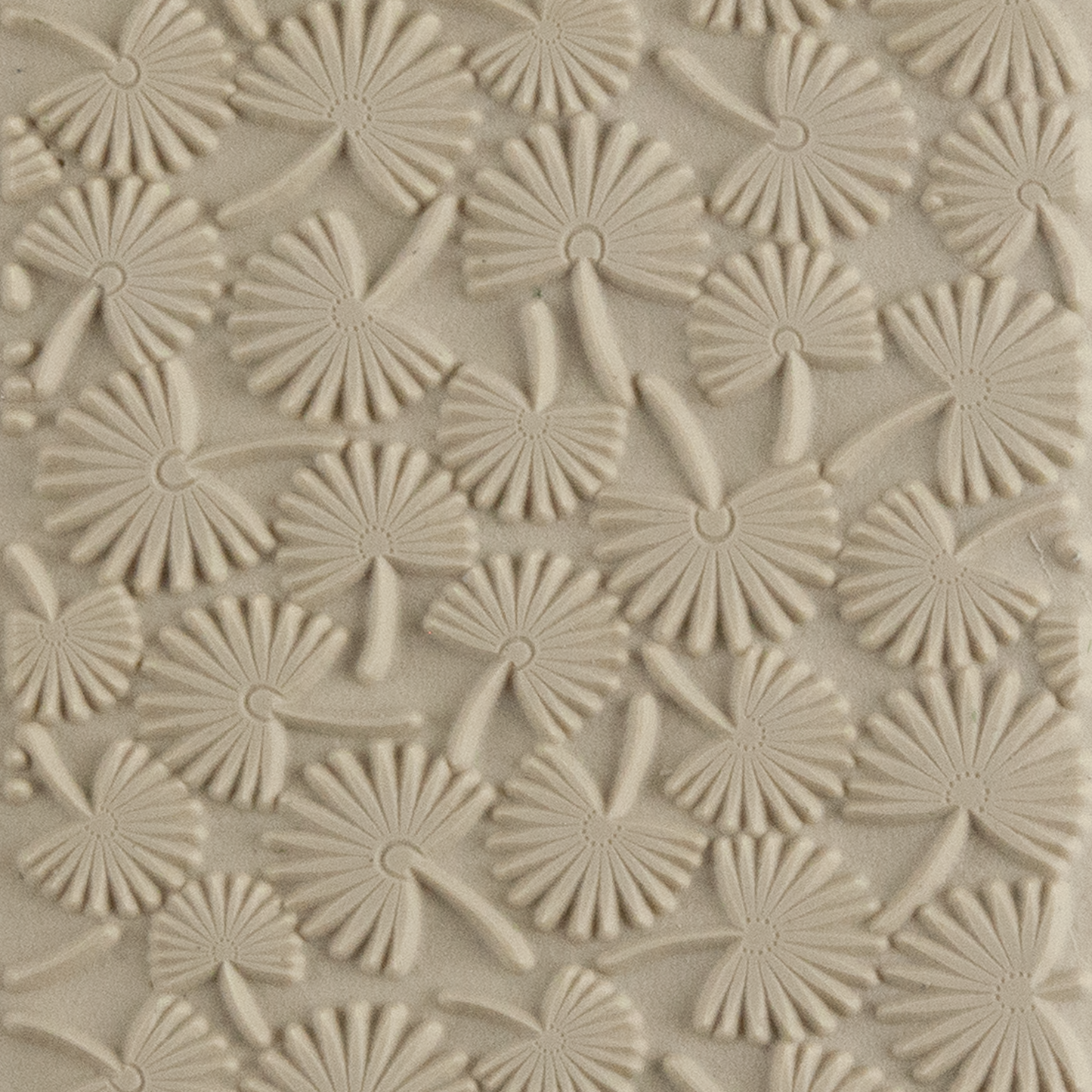 Texture Tile - Coastal Foliage. Beige Texture Tiles are flexible, washable and can be used with any soft clay. Spritz with CoolSlip or dust on Dry Powder Release for stick-free impressions when using metal clay and polymer clay.
