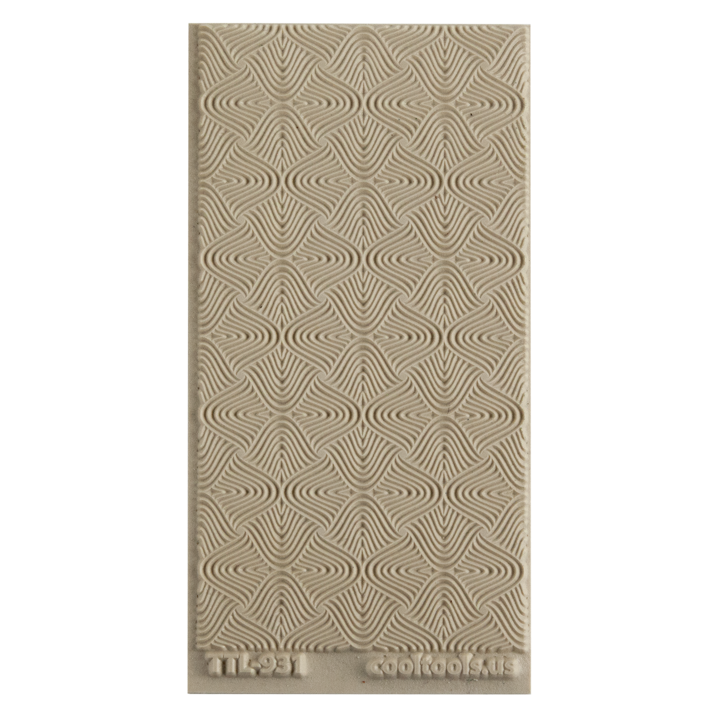 Texture Tile - Woven Illusion. Beige Texture Tiles are flexible, washable and can be used with any soft clay. Spritz with CoolSlip or dust on Dry Powder Release for stick-free impressions when using metal clay and polymer clay.