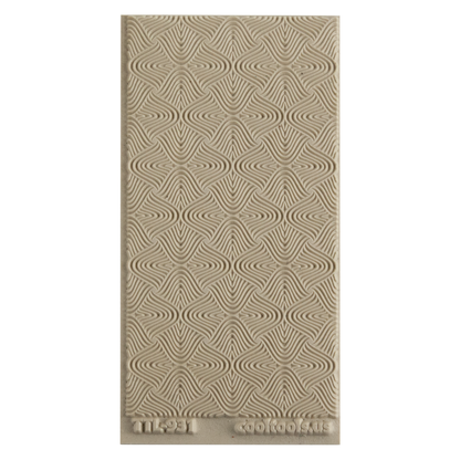 Texture Tile - Woven Illusion. Beige Texture Tiles are flexible, washable and can be used with any soft clay. Spritz with CoolSlip or dust on Dry Powder Release for stick-free impressions when using metal clay and polymer clay.