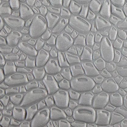 Texture Tile - Cobblestone sample rolled into clay