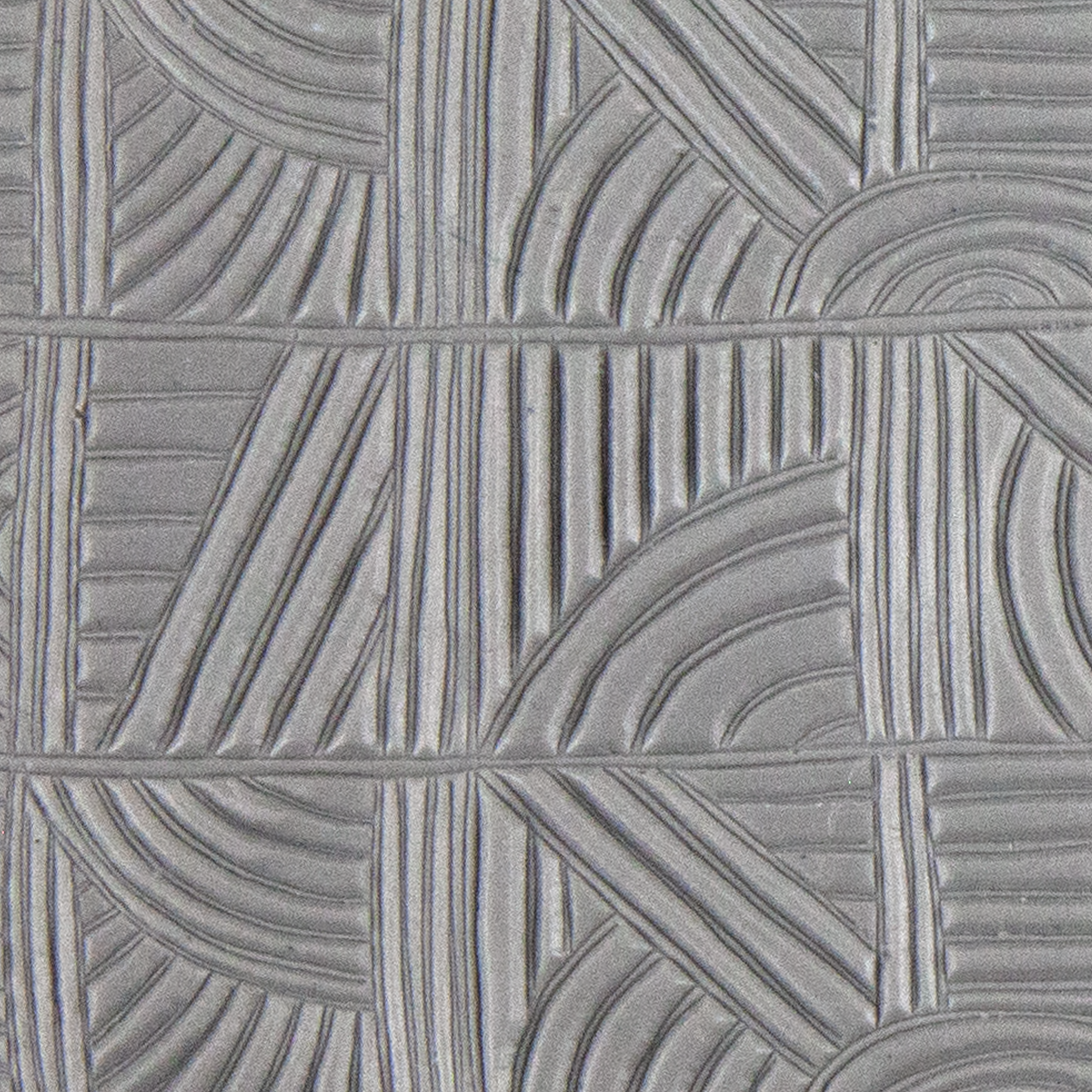 Texture Tile - Line Doodles sample rolled into clay