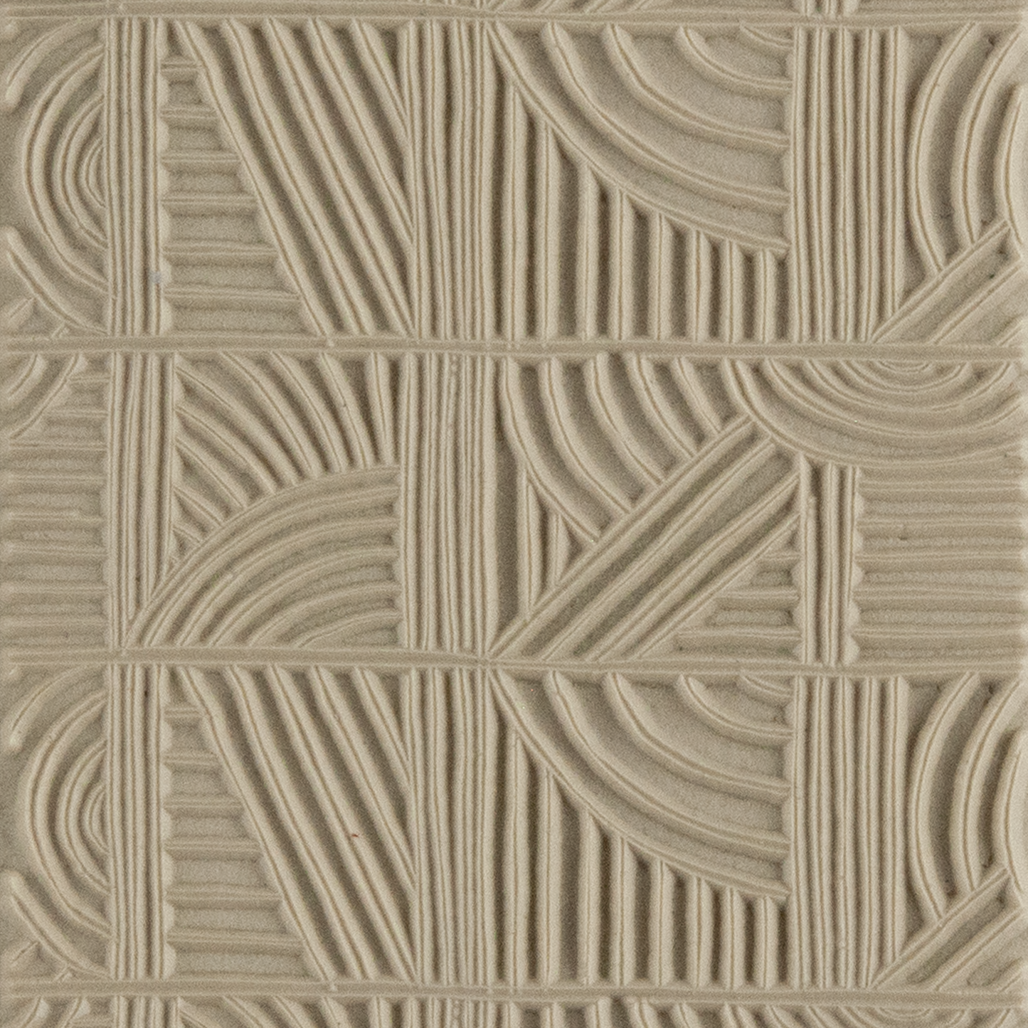 Texture Tile - Line Doodles. Beige Texture Tiles are flexible, washable and can be used with any soft clay. Spritz with CoolSlip or dust on Dry Powder Release for stick-free impressions when using metal clay and polymer clay.